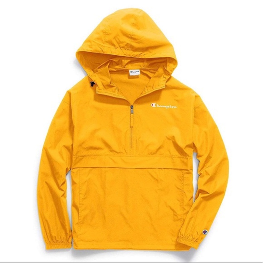 Champion Yellow Gold Quarter Zip Packable Windbreaker